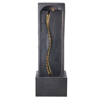VEVOR Outdoor Water Fountain, 38.58 in Height Fountain and Waterfall, 1 tier Floor Standing