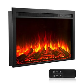 VEVOR Electric Fireplace Insert, 40 in Recessed and Wall Mounted with Adjustable Flame Color