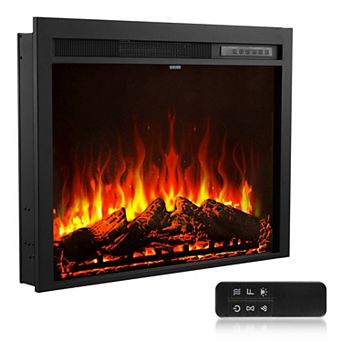 VEVOR Electric Fireplace Insert, 35 inch Recessed and Wall Mounted with Adjustable Flame Color