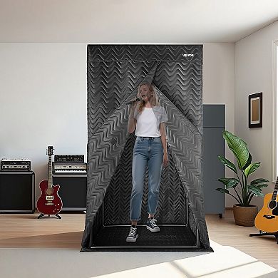 VEVOR Portable Vocal Booth, 6.56 ft Height, Pro-Grade Recording Studio with Travel Bag