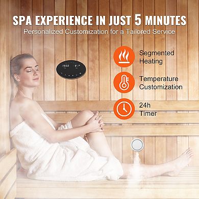 VEVOR 12KW Steam Shower Generator, Segmented Heating & Temperature Customization