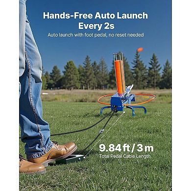 VEVOR Clay Target Thrower, Max 50 Clays Pigeon Thrower, 55+ Yards Automatic Skeet and Trap Launcher
