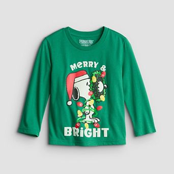 Baby & Toddler Jumping Beans® Peanuts Snoopy Merry & Bright Long Sleeve Graphic Tee