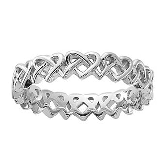 Stacks & Stones Sterling Silver Stackable Expressions Carved Band Ring
