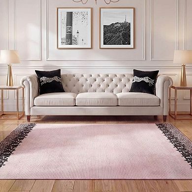 Juicy Couture Finley Lacey Leopard Print Area or Throw Rug
