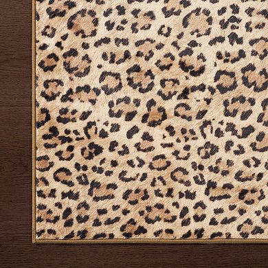 Juicy Couture Finley Timeless Leopard Print Throw or Area Rug