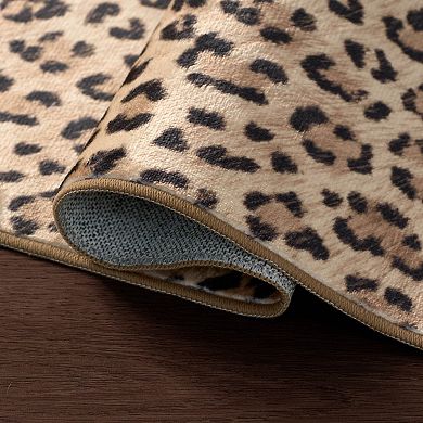 Juicy Couture Finley Timeless Leopard Print Throw or Area Rug