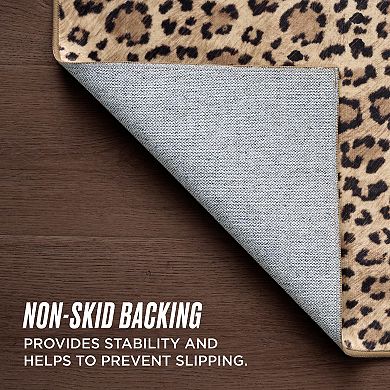 Juicy Couture Finley Timeless Leopard Print Throw or Area Rug