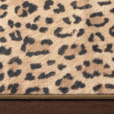 Juicy Couture Finley Timeless Leopard Print Throw or Area Rug