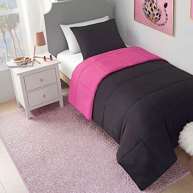 Juicy Couture Metallic Leopard Print Plush Area Rug