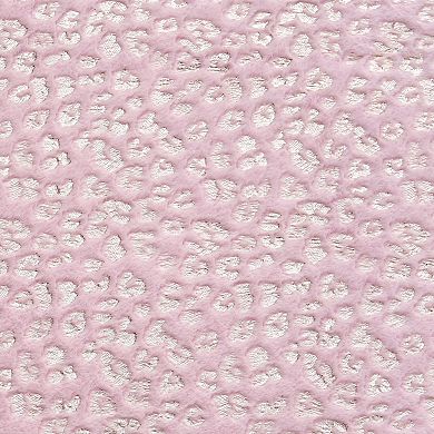Juicy Couture Metallic Leopard Print Plush Area Rug