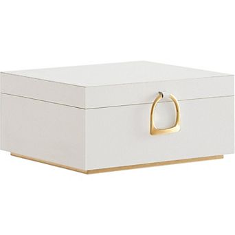 2 Layer Jewelry Box with Handle and Removable Tray