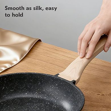 JUANWANG 8" Granite Nonstick Fry Pan, Omelette & Chef Skillet, Induction Compatible