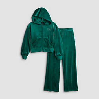 Girls 7-16 IZ Byer 2 pc Zip Up Hoodie & Wide Leg Pant Set