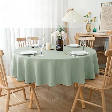 Round Tablecloth 60 Inch-Outdoor Fabric Table Cover-Small Circle Folding Table Cloths Linen