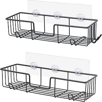 Bathroom Caddy Shelf With Hooks