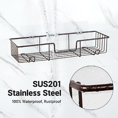 Bathroom Caddy Shelf With Hooks