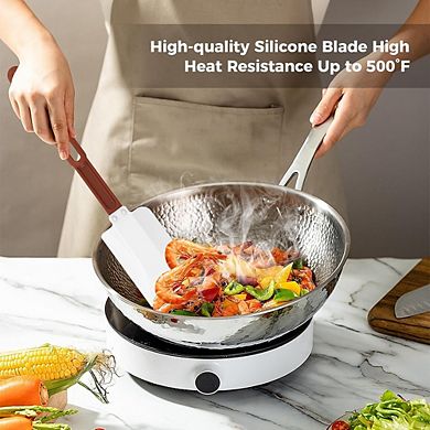 2-Pack Silicone Spatulas Heat-Resistant, Heavy-Duty Nonstick Turner