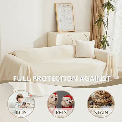 Sofa Slipcover for 2 Cushion Couch Sectional L Shape