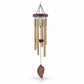 Wooden Memorial Wind Chimes for Outside Sympathy Gift