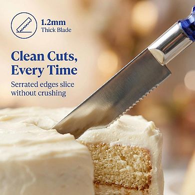Cake Knife and Server Set, Cutter and Pie Spatula, Cake Server and Knife Set with Acrylic Crystal