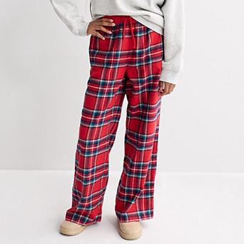 Girls 7-16 Sea + Skye Flannel Wide Leg Lounge Bottoms