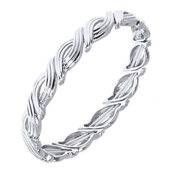 Napier Silver Tone Knot Stretch Bracelet