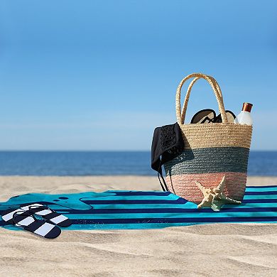 SUPERIOR Starfish Striped Cotton Beach Towel