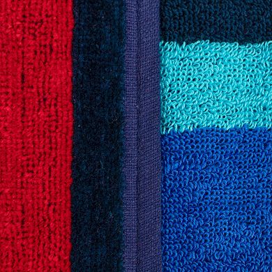 SUPERIOR Cotton Nautical Stripe 2-Piece Beach Towel Set