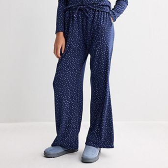 Girls 7-16 Sea + Skye Hacci Knit Printed Wide Leg Pants