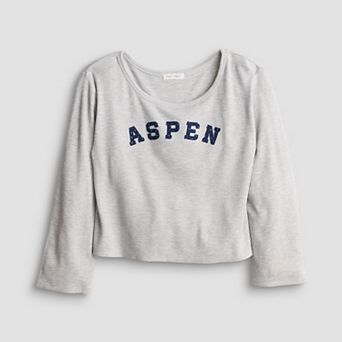 Girls 7-16 Sea + Skye Waffle Long Sleeve Number Tee