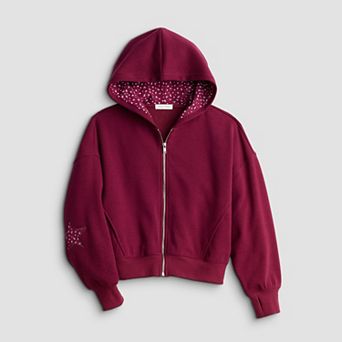 Girls 7-16 Sea + Skye Thumbhole Zip Up Hoodie