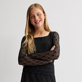 Girls 7-16 Sea + Skye Lace Detail Top
