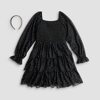 Girls 7-16 Speechless Glitter Mesh Tiered Dress