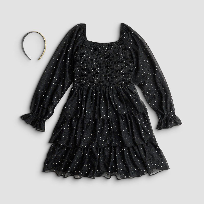 speechless glitter dress Girls 7-16 Mesh Tiered Bodycon dress