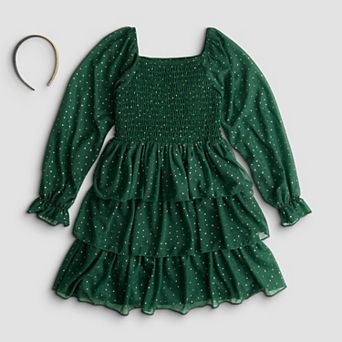 Girls 7-16 Speechless Glitter Mesh Tiered Dress