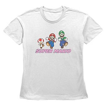 Women's Super Mario Bros. Mario, Luigi & Toad Buddies Graphic Tee