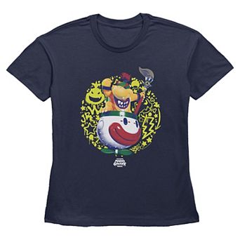Women's The Super Mario Galaxy Movie Bowser Jr. Clown Car & Icons Graphic Tee