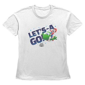 Women's The Super Mario Galaxy Movie Mario & Yoshi Let's-A Go! Graphic Tee