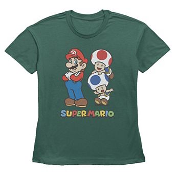 Women's Super Mario Bros. Mario & Toad Graphic Tee