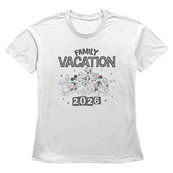 Women's Disney's Mickey Mouse & Friends Family Vacation 2026 Graphic Tee