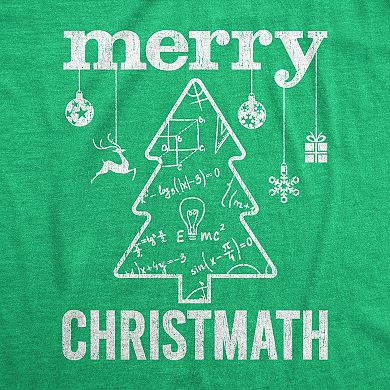 Mens Merry Christmath T Shirt Funny Christmas Tree Holiday Math Graphic Tee