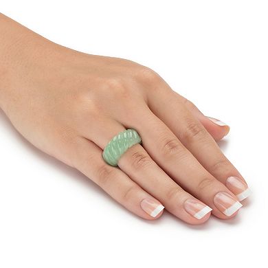 Genuine Green Jade Shrimp-Style Ring