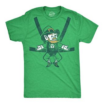 Mens Leprechaun Baby Harness T Shirt Funny Sarcastic Saint Patricks Day Child Carrier Novelty Tee