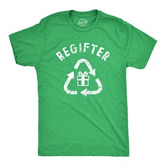 Mens Regifter T Shirt Funny Xmas Giving Recycled Presents Tee for Guys