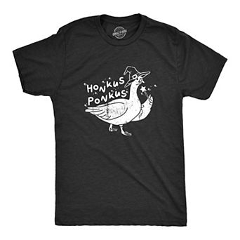 Mens Honkus Ponkus T Shirt Funny Halloween Lovers Goose Witch Joke Tee for Guys