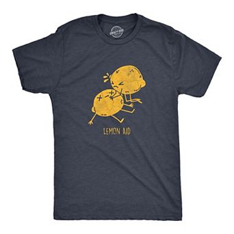 Mens Lemon Aid T Shirt Funny First Aid Lemons CPR Joke Tee for Guys