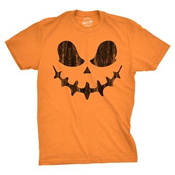 Mens Skeletal Steve Pumpkin T Shirt Funny Halloween Jack O Lantern Skull Smile Tee for Guys