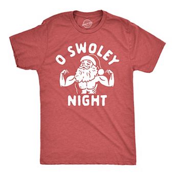 Mens O Swoley Night T Shirt Funny Xmas Buff Ripped Santa Claus Joke Tee for Guys