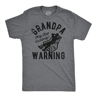 Mens Funny T Shirts Grandpa Warning Sarcastic Fathers Day Tee for Men